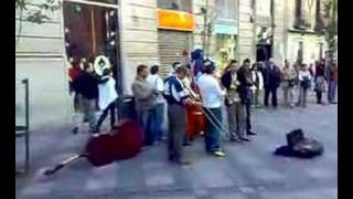 Romanian gypsy band playing in Arenal St Madrid [upl. by Arob]