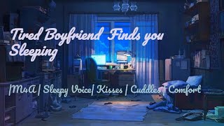 ASMR  Tired Boyfriend finds you sleeping M4ASleepy VoiceKissesCuddlesComfortWhispers [upl. by Cummings]