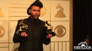 WINNER of BEST RampB PERFORMANCE The Weeknd in the press room at the 58th GRAMMY Awards in Los Angele [upl. by Taddeo107]