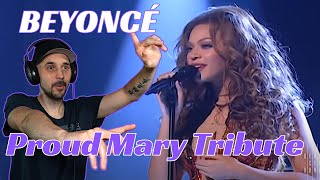 Beyonce REACTION Proud Mary Tina Turner Tribute [upl. by Hgeilyak]