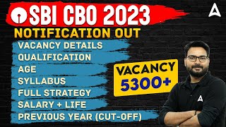 SBI CBO Notification 2023  SBI CBO Vacancy Syllabus Qualification Age Salary  Full Details [upl. by Eanar]