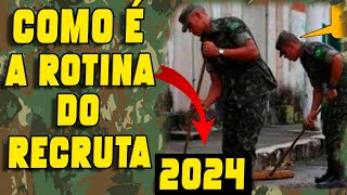 Como vai ser a Rotina do RECRUTA 2024  Exercito Brasileiro [upl. by Erimahs]