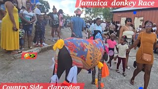 DONKEY RACE IN CLARENDON KELLITS JAMAICA 🇯🇲 [upl. by Annirak450]