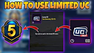 How to Use LIMITED UC  Limited UC Store  PUBG 17 Update [upl. by Kreiner]