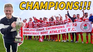 🏆 HISTORIC TROPHY DAY Bonnyrigg Rose are CHAMPIONS of the Lowland League [upl. by Nylorac]