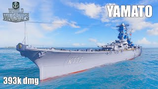 Yamato 396k DMG in Mountain Range  World of Warships [upl. by Eceinert579]