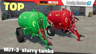 FS22  MJT3 Slurry Tanks  Farming Simulator 22 New Mods Review 2K60 [upl. by Nnylirak]