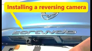 SsangYong korando rear view camera installation [upl. by Ekrub80]