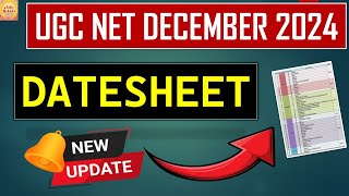 Ugc net december 2024 Exam Datsheet Latest update  ugc net dec 2024 examd atesheet out netjrf [upl. by Elstan]