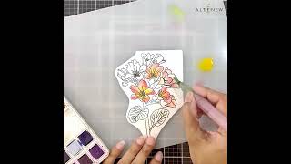 Watercolor flower techniques with bergenia builder [upl. by Nylemaj881]