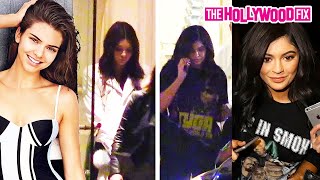 Kylie Jenner Rocks A Tyga Shirt With Kendall Jenner At The Neiman Marcus Party In Beverly Hills CA [upl. by Lezirg]