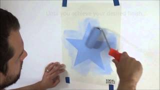 Basic Stencilling  Using a paint roller [upl. by Brandice]