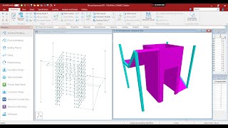 Staircase and lift core model in STAAD PRO [upl. by Joacima]