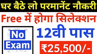 घर बैठे लो परमानेंट नौकरी Free मे होगा सिलेक्शन  12th pass government jobs  Latest govt jobs 2024 [upl. by Eytteb483]