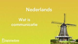 Nederlands  Wat is communicatie onderbouw [upl. by Hadleigh216]