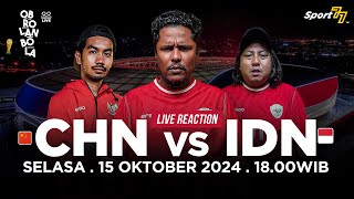 🔴 KUALIFIKASI PIALA DUNIA CHINA VS INDONESIA LIVE REACTION [upl. by Eecak]