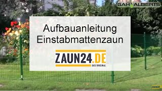 Einstabmattenzaun Neo aufbauen  Montageanleitung  GAH Alberts [upl. by Thornie905]