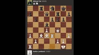 Andre Lombard vs Mikhail Tal  Olympiad  Macedonia 1972 [upl. by Saberio]