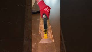 How to replace damaged hardwood floor board tools construction remodel satisfying fyp trending [upl. by Ahsirak]