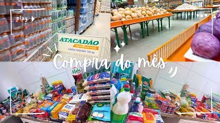 COMPRAS DO MÃŠS DE JULHO NO ATACADÃƒO E VALOR QUE PAGUEI MOSTREI TUDO ðŸ›’ [upl. by Annoyi991]