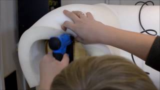 How to make a Chesterfield Sofa Foam installation process Part 3 [upl. by Wilden]