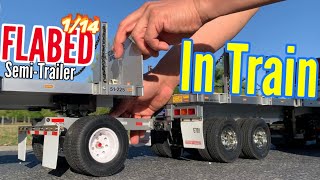 4K Tamiya 114 Trailer Container  FLABED SEMITRAILER RC Tractor Truck in Train all Trucks [upl. by Weatherley]