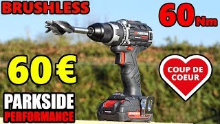 PARKSIDE PERFORMANCE Perceuse visseuse BRUSHLESS 20 V Cordless Drill driver PABSP 20 Li A1 [upl. by Ardnak]