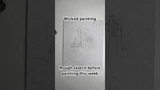 Wicked painting Rough sketch Follow for the painting video coming tomorrow wicked painting [upl. by Keslie]