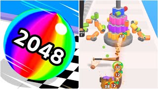 Ball Run 2048 vs Ball Bat Android iOS Gameplay Mobile Ep329 [upl. by Ztirf525]