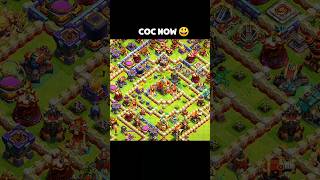 COC NOW VS THEN 🔥 Clash Of Clans  coc oldmemories shorts [upl. by Tchao]