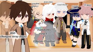 Fandoms react to Dazai  part 4 Bungou stray dogsBSD  gacha club  read desc [upl. by Aivil]