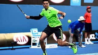 Milos Raonic vs Feliciano Lopez Highlights HD Australian Open 2015 [upl. by Ycnan283]