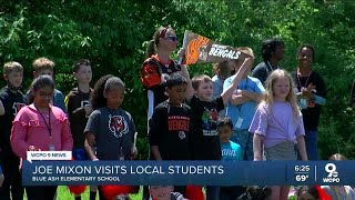 Bengals running back Joe Mixon visits Blue Ash Elementary [upl. by Dressler109]