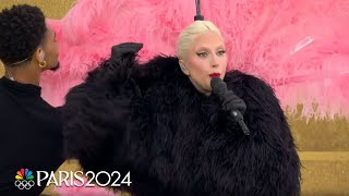 Lady Gagas full performance at the Paris 2024 Olympics Opening Ceremony  NBC Sports [upl. by Allenotna]