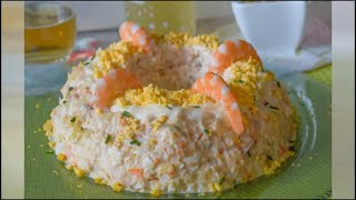 ENSALADILLA marinera o ENSALADA DE PATATA con langostinos o gambas [upl. by Zelle]