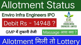 Enviro Infra Engineers IPO  Enviro Infra Engineers IPO Allotment Status  GMP में तेजी [upl. by Hertha]