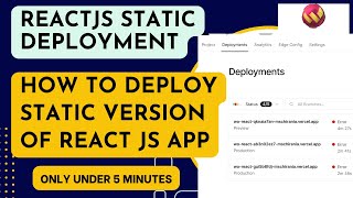 how to run react js app on static server [upl. by Notniuqal]