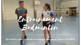 ENTRAINEMENT BADMINTON trickshots technique physique [upl. by Garmaise]