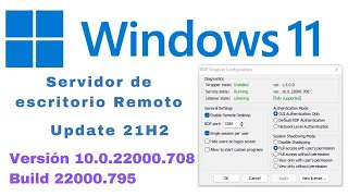 🖥️ RDPWrapper no Funciona en Windows 11 Después de Actualización Julio 2022  10022000 Build 22000 [upl. by Shellie]