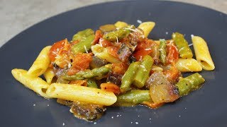 PASTA ASPARAGI POMODORINI GUANCIALE E PECORINO  FoodVlogger [upl. by Caryl508]