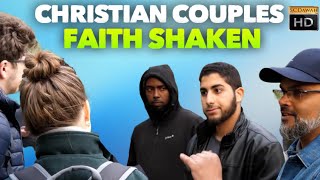 Couples faith shaken Hashim amp Muhammed Muslim Lantern Vs Christian Couple Speakers Corner [upl. by Amre648]