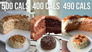 3 High Protein Low Calorie Cake Recipes  400500 Calories Each [upl. by Ecinwahs]