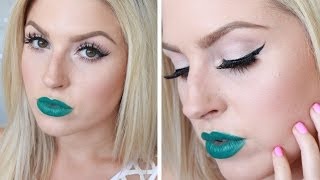 Shaaanxo ♡ Bright Grey Eyes amp Dark Green Lips ♡ Melt Blow [upl. by Luaped]