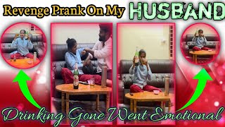 Revengedrinking🍺 prank on my husband went emotional🥰 crazyfull fun😃 saisiri prankonmyhusband [upl. by Joslyn167]