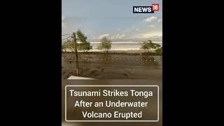 Hunga Tonga Volcano Eruption Live Tsunami Strikes As Aftermath  Shorts  Viral Video  CNN News18 [upl. by Egag]