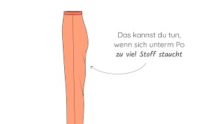 Hosenpassform zu viel Stoff unterm Po [upl. by Oyr]