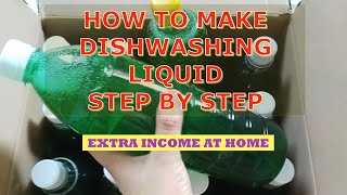 HOW TO MAKE DISHWASHING LIQUID STEP BY STEP  EXTRA INCOME BUSINESS [upl. by Crellen]