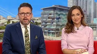 BBC Breakfasts Sally Nugent and Jon Kay suffer serious technical problems [upl. by Arayt]