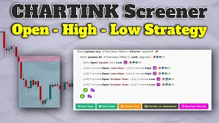 How to Use Chartink Screener for Intraday Trading  OHLC Trading Strategy [upl. by Acirat]