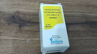 Homatropine Hydrobromide eye drop  Uses  Side effect  Dialeter drop  Optometry solution [upl. by Elsbeth]